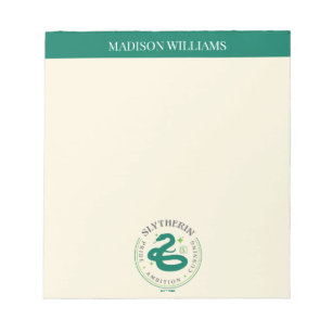 SLYTHERIN™ Green Snake House Pride Badge Notepad