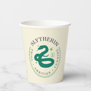 SLYTHERIN™ Green Snake House Pride Badge Paper Cups