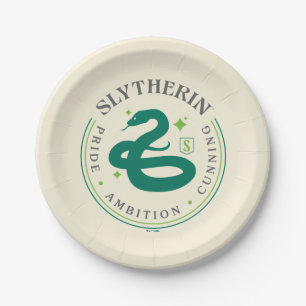 SLYTHERIN™ Green Snake House Pride Badge Paper Plate