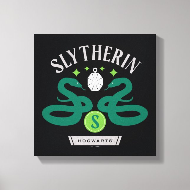 SLYTHERIN™ House Double Snake Locket Graphic Canvas Print (Front)