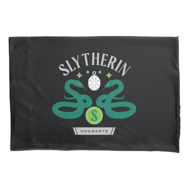 SLYTHERIN™ House Double Snake Locket Graphic Pillowcase (Front)