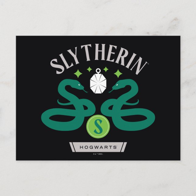 SLYTHERIN™ House Double Snake Locket Graphic Postcard (Front)