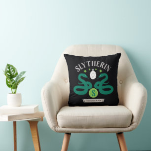 SLYTHERIN™ House Double Snake Locket Graphic Throw Pillow