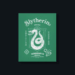 SLYTHERIN™ Pride Ambition Cunning Crest Canvas Print<br><div class="desc">Show your house pride with this bold Slytherin™ crest design, honoring the ambition and cunning that define this iconic Hogwarts™ house. Featuring the striking serpent coiled within a classic shield, the artwork highlights Slytherin’s core traits — Ambition, Pride, and Cunning — in a clean, vintage-inspired layout. Rendered in signature house...</div>