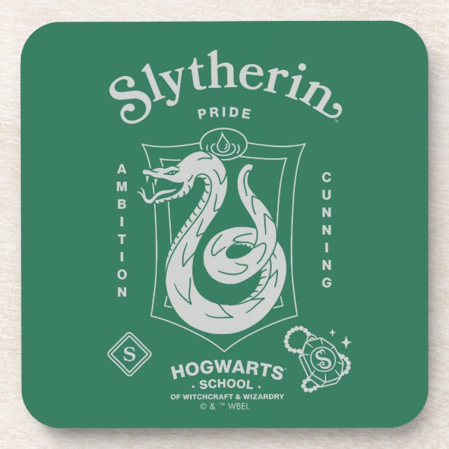 SLYTHERIN™ Pride Ambition Cunning Crest Coaster (Front)