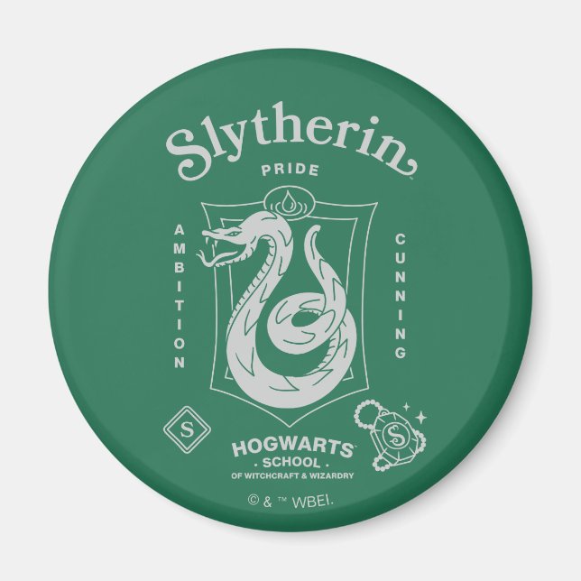 SLYTHERIN™ Pride Ambition Cunning Crest Magnet (Front)