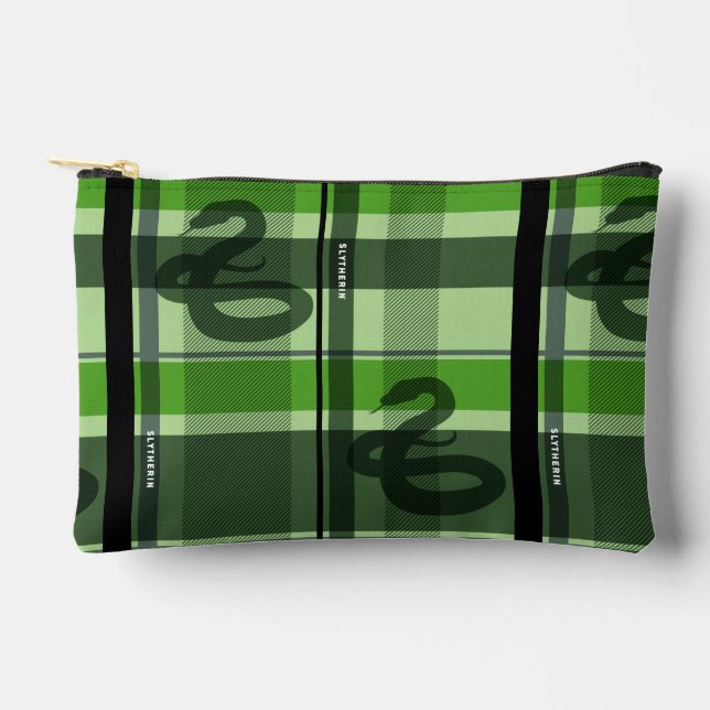 SLYTHERIN™ Tartan Plaid Pattern Accessory Pouch (Front)