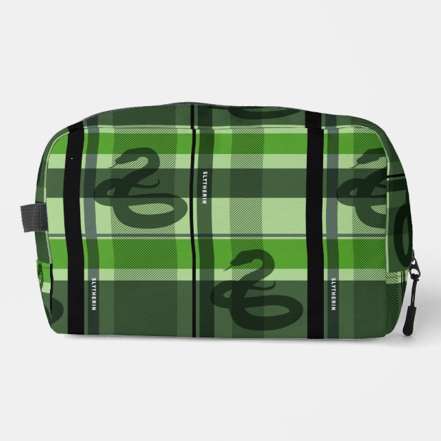 SLYTHERIN™ Tartan Plaid Pattern Dopp Kit (Front)