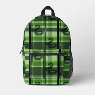 SLYTHERIN™ Tartan Plaid Pattern Printed Backpack