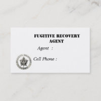 sm.badge,  Fugitive Recovery Agent, Agent  : Ce...