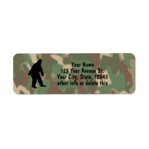 SM d'étiquettes de adresse de camouflage de