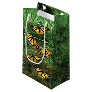 Sm Gift Bag Monarch on Pine Boughs