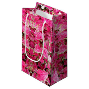 Sm Gift Bag Pink Leaves