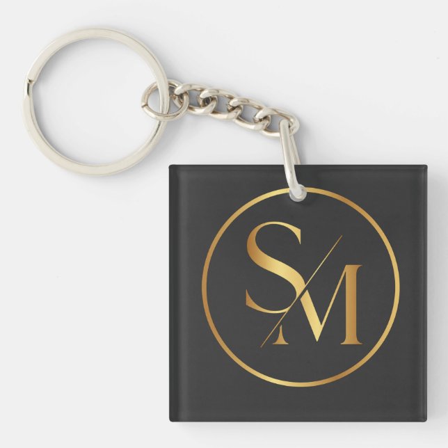 SM Minimal Modern Design Keychain (Front)
