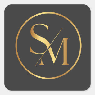 SM Minimal Modern Design Square Sticker