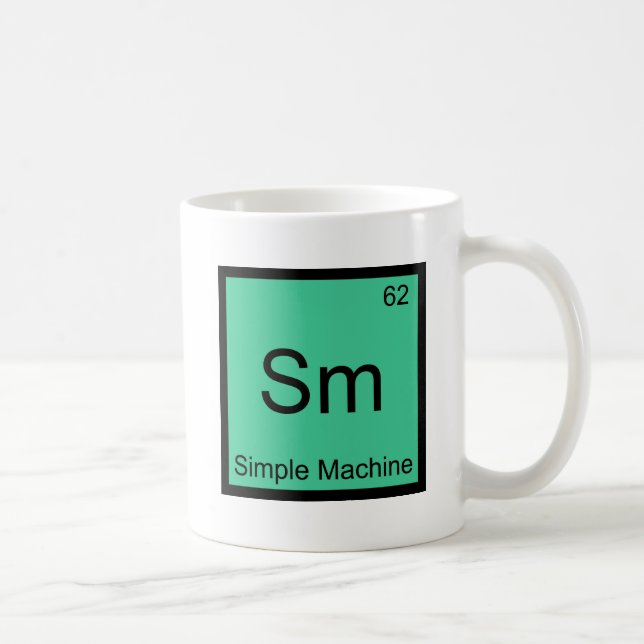 Sm - Simple Machine Chemistry Element Symbol Tee Coffee Mug (Right)