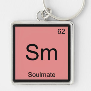 Sm - Soulmate Funny Chemistry Element Symbol Tee Keychain