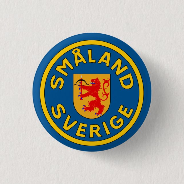 Småland (Sverige) 1 Inch Round Button (Front)