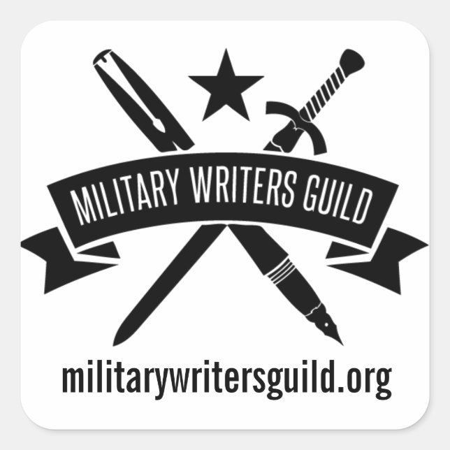 Small (1.5-inch) square MWG stickers (Front)