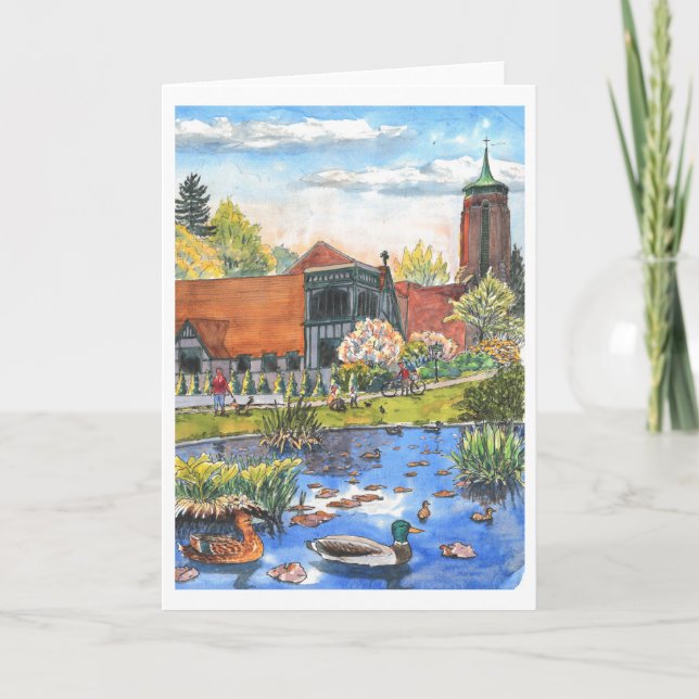 Small, 4" x 5.6" Folded Greeting Card (Front)