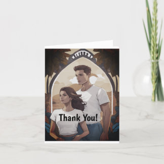 Small, 4" x 5.6" Folded Thank You Card