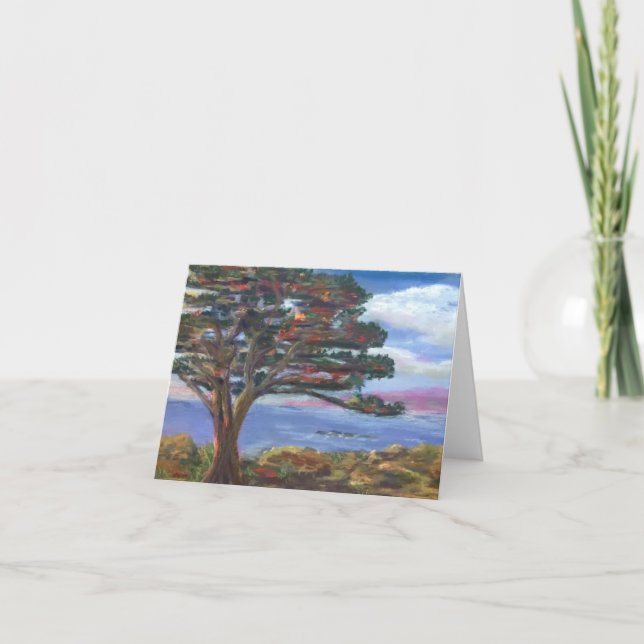 Small, 4" x 5.6" Note Card, Monterey Cypress Card (Front)