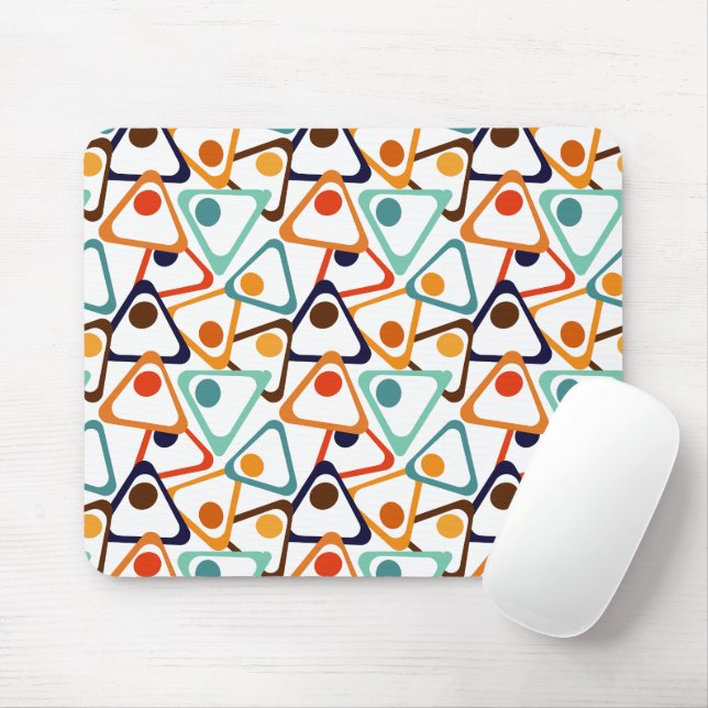 Small 70s Triangles  Mouse Pad (With Mouse)