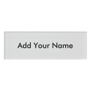 Small Acrylic Rectangle Name Tag Create Your Own