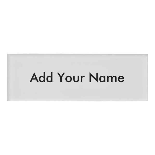 Small Acrylic Rectangle Name Tag Create Your Own (Front)
