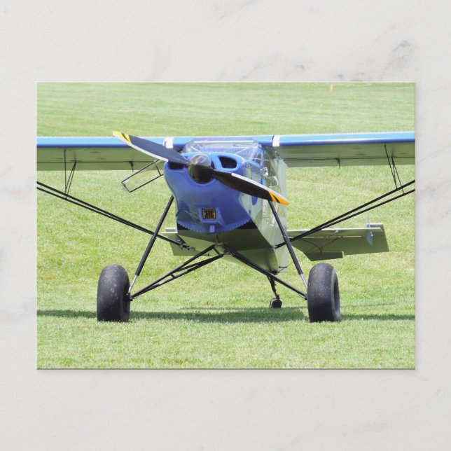 Small Airplane Parked On The Grass Postcard (Front)
