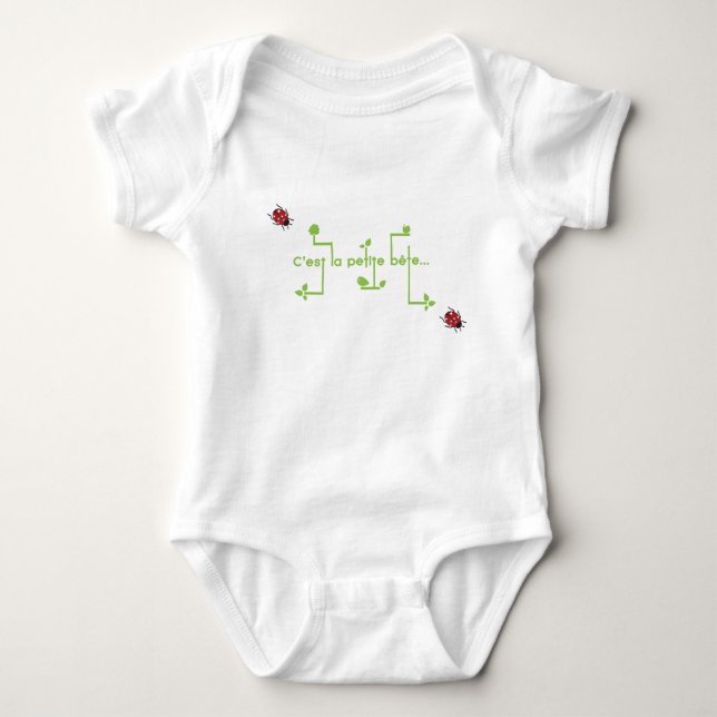 small animal baby bodysuit (Front)
