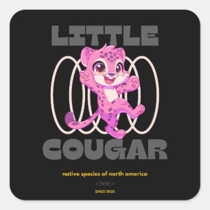 small animal square sticker