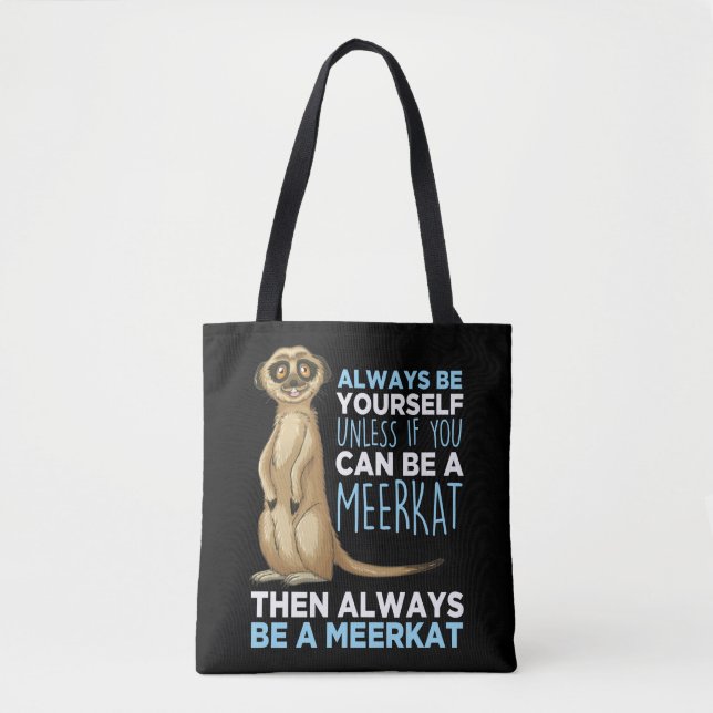 Small Animal Zoo Lover Africa Safari Fans Meerkat Tote Bag (Front)