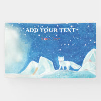 Small Arctic Fox Illustration Customizable