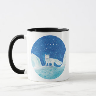 Small Arctic Fox (Vulpes lagopus) Illustration Mug