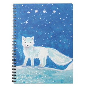 Small Arctic Fox (Vulpes lagopus) Illustration    Notebook