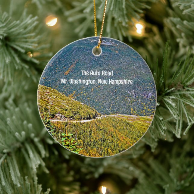 Small Auto Road Mt. Washington Ceramic Ornament (Tree)
