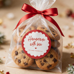 Small Baking Business Handmade With Love Classic Round Sticker