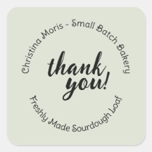 Small Batch Home Bakery Thank You Pattern