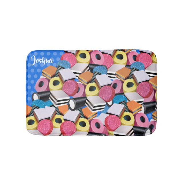 Small bath mat Licorice Candy Cascade (Front)