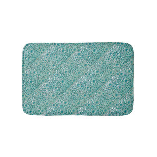 Small Bathmat with turquoise Bubbles