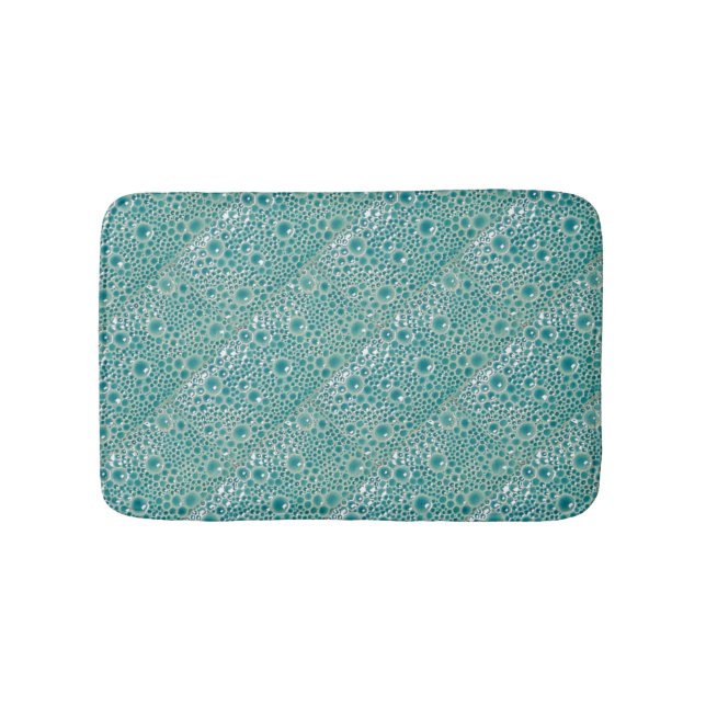 Small Bathmat with turquoise Bubbles (Front)