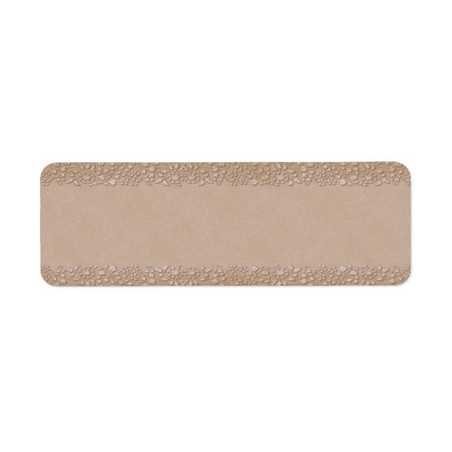 Small Beige Floral Apothecary Label (Front)