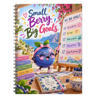 Small Berry, Big Goals Motivational Notebook
