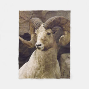 Small Big Horn Sheep Fleece Blanket