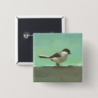 Small Bird Art 2 Inch Square Button