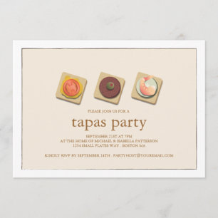 Small Bites Trio Tapas Party Invitation
