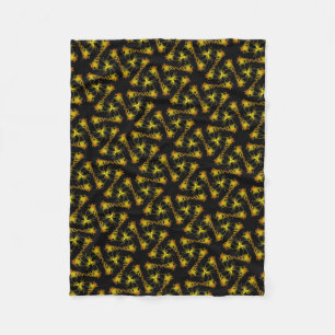 Small black and orange polar cover fleece blanket