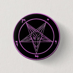 Small Black and Pink Baphomet Pin