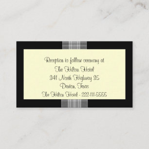 Small Black and White Wedding enclosure cards